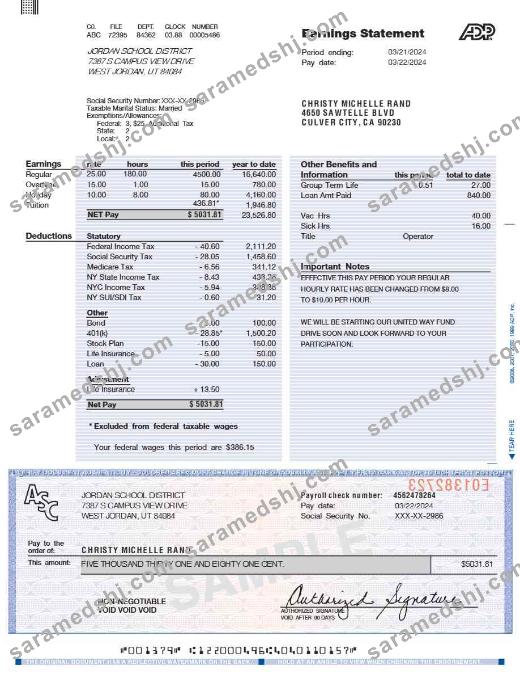ADP earnings statement template in Word and PDF formats.pdf, 1
